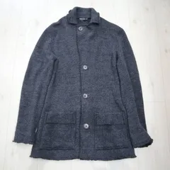 M07-k017 GIORGIO ARMANI ジョルジオアルマーニ ウール チェスターコート 48 ダークグレーのサムネイル