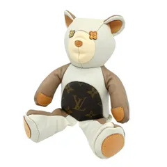 美品 LOUIS VUITTON ルイヴィトン ドゥドゥルイ モノグラム PVC/レザ― ベア クマ ぬいぐるみ ベージュ/チャ K2602-k005のサムネイル
