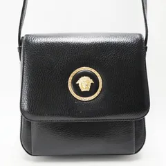 S06-k089 GIANNI VERSACE ジャンニヴェルサーチ メデュ―サ レザー ショルダーバッグ ブラック/ゴールドのサムネイル