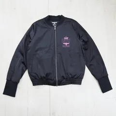S05-k017 BOY LONDON ボーイロンドン バックプリント ポリエステル ジップ ブルゾン ジャケット ブラックのサムネイル