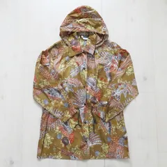 M10 Salvatore Ferragamo サルヴァトーレフェラガモ 鳥/花柄 総柄 ポリエステル フード付き ジャケット コート M チャのサムネイル