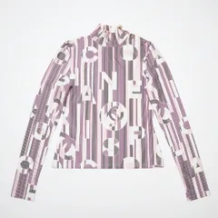 美品 CHANEL シャネル ココマーク ココボタン ポリアミド/ポリウレタン 長袖 ブラウス トップス 44 ピンク T12-k010のサムネイル