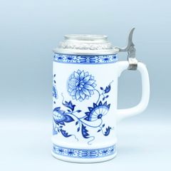 ブルーオニオン 蓋付き丸型ビアジョッキ 陶磁器製 未使用 - メルカリ