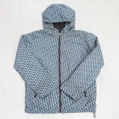 S04-k163 Christian Dior クリスチャンディオール トロッター ポリエステル/コットン リバーシブル ジッパー フード ジャケット グレー/ブラウンのサムネイル