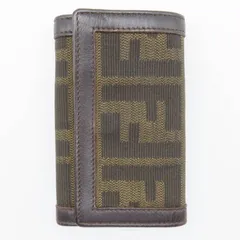 M05-k023 FENDI フェンディ ズッカ キャンバス/レザー 6連キーケース ブラウン/カーキのサムネイル