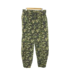 プーマ PUMA パンツ M 緑 カーキ カモフラージュ柄 ジョガー サイドジップ /AO27 ■ECB005のサムネイル