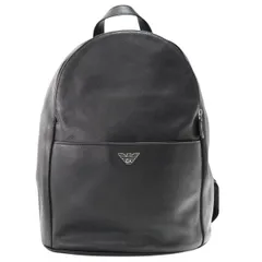 EMPORIO ARMANI エンポリオアルマーニ ロゴプレート レザー バックパック リュック ブラック K2606-k117のサムネイル