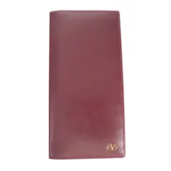 美品 VALENTINO GARAVANI ヴァレンティノガラヴァーニ Vロゴ カードホルダー付き レザ― 長札入れ ボルドー K2606-k092のサムネイル
