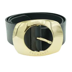 ARMANI EXCHANGE アルマーニエクスチェンジ デカバックル レザ― レディースベルト S ブラック/ゴールド M2606-k110のサムネイル