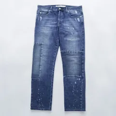 McQ Alexander McQueen イタリア製 ダメージ加工 デニムパンツ ジーンズ L インディゴ ペンキ リペア SKINNY FITのサムネイル