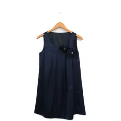 ロートレアモン LAUTREAMONT BLACK ワンピース ノースリーブ ミニ シンプル 38 ネイビー 紺 /KT23のサムネイル