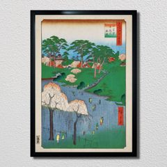 村上隆 広重名所江戸百景K016 日暮里寺院の林泉 版画 - メルカリ