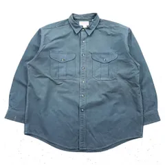 C.C. FILSON CO. USA製 長袖 ワークシャツ 2XL グレー コットン キャンバス 452 胸ポケットのサムネイル
