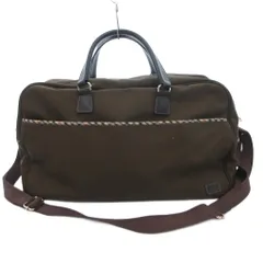 ダックス DAKS ボストンバッグ ハンドバッグ 2WAY ショルダー付き 茶 ブラウン 無地 /TL ■ECE006のサムネイル