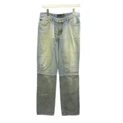 ジャストカヴァリ JUST cavalli デニム ジーンズ ライトインディゴブルー パッチワーク ダメージ加工 フルレングス  /NP ■ECE005のサムネイル