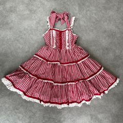 アンジェリックプリティ フリルジャンパースカート ギンガムチェック