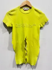 オフホワイト イェロー クロップドTシャツ 正規品 42のサムネイル