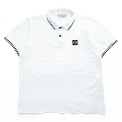 STONE ISLAND ポロシャツ XL ホワイト ワンポイントロゴ 鹿の子 トルコ製のサムネイル
