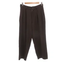 ヨウジヤマモト YOHJI YAMAMOTO パンツ スラックス ワイド タック ウール SS 茶 ブラウン /FF ■ECD005のサムネイル