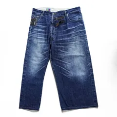 FACETASM アシンメトリー BIG&SLIM デニムパンツ ジーンズ S ワイド ユーズド加工 ZN-SP-02 日本製のサムネイル