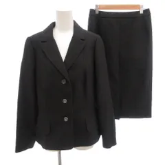ジバンシィ GIVENCHY セットアップ スーツ フォーマル ジャケット スカート ストライプ ウール ひざ丈 44 グレー /FF ■GY99のサムネイル
