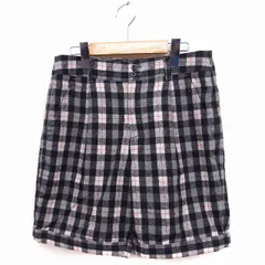 パーリッシィ PAR ICI チェック柄 ショートパンツ ハーフパンツ ロールアップ ウール M グレー /FT40のサムネイル