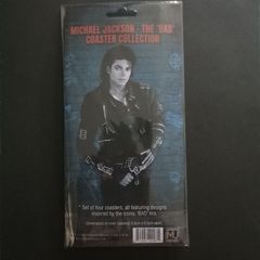 【希少】マイケルジャクソン BAD バッド コースター 4枚セット  1988年 グッズ マイケル・ジャクソン Michael Jackson  -1