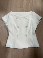 購入者様決定 DRAWER エンブロイダリーハーフスリーブブブラウス
