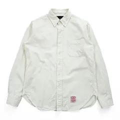 FAT 長袖 SLIMOX SOLID ボタンダウンシャツ SKINNY オフホワイト 生成り 胸ポケットのサムネイル
