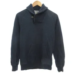 エイチ&エム H&M L.O.G.G ニット セーター US XS インディゴ染め ショールカラー 長袖 カンガルーポケット /SCのサムネイル