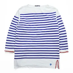 ORCIVAL × JUPE BY JACKIE フランス製 BIGラッセル フレンチセーラー ボーダーカットソー 長袖 Tシャツ XL ホワイト ブルー ボートネックのサムネイル