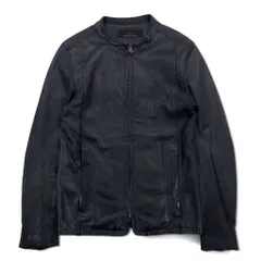 shama ダブルジップ シングル ライダースジャケット M ブラック 牛革 レザー SMNU-SR1 日本製のサムネイル