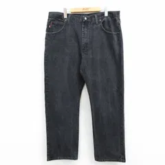 W38/古着 レッドキャップ ジーンズ メンズ コットン ブラック デニム 26jul04のサムネイル