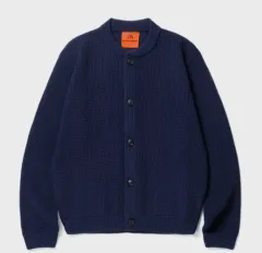 Andersen-Andersen アンデルセン アンデルセン スキッパー カーディガン ロイヤル ブルー Lのサムネイル
