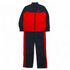 FILA トラックジャケット ジャージ セットアップ L ネイビー レッド ポリエステルのサムネイル