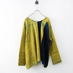玉木新雌 タマキニイメ tamaki niime fuwa-T RAG  フワT ラグランスリーブ ｜ネイビー×イエロー トップス プルオーバー【2400014980851】のサムネイル
