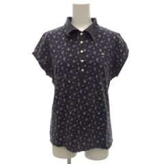 ポロジーンズ ラルフローレン POLO JEANS 美品 ヴィンテージ ポロシャツ ショートスリーブ  L ポロカラー 花柄 ロゴ 青 ブルー /KB ■ECG007のサムネイル