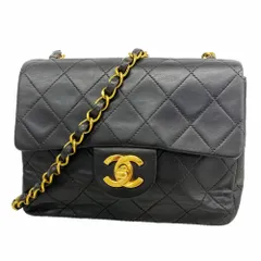 シャネル(Chanel) シャネル ショルダーバッグ ミニマトラッセ チェーンショルダー ラムスキン ブラック レディースのサムネイル