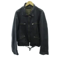 ゴールデングース GOLDEN GOOSE シングルライダース レザージャケット ジップアップ イタリア製 XS 黒 ブラック 1213のサムネイル