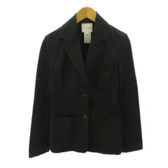 セリーヌ CELINE テーラードジャケット 裏地なし 2B ストレッチ 34 黒 ブラック 0420 ■MNK7のサムネイル