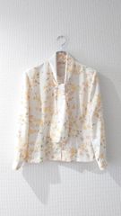 80-90’s PEYTON PLACE Long-sleeve floral blouse