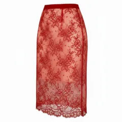 Eg18 Maison Margiela メゾンマルジェラ 白タグ レース タイトスカート サイズ36 レッド レディースu02tのサムネイル