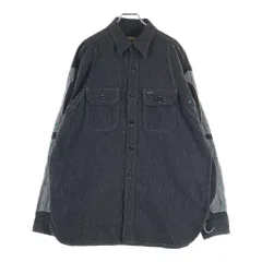KAPITAL (キャピタル) GRANDRELLE 2TONES BONE PATCH VENTILATOR WORKSHIRT ボーンワークシャツ ブラックのサムネイル
