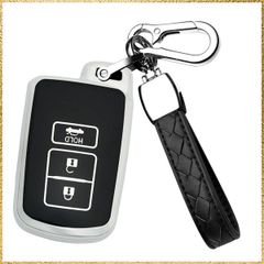☆彡送料無料でお届け☆彡 トヨタ向けの キーケース キーホルダー キー保護 TOYOTA ハリアー アルファード エスクァイア ノア シエンタ プリウスα ヴェルファイア クラウン カムリ等に適用 高級 シリコン 落ちにく 傷 防止 キーリング オシャレ ブラ
