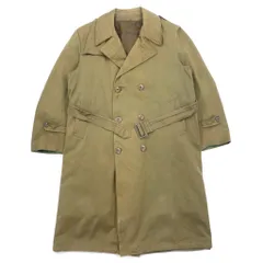 60s French Overcoat フランス製 60年代 ユーロヴィンテージ ミリタリー オーバーコート トレンチコート XL カーキ 樹脂ボタン PORTEZ IMPER FBA ライナー着脱式 Cantre LA PLUIE et Cantre LE…のサムネイル