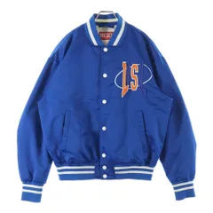 DIESEL (ディーゼル) J-START ボンバージャケット スタジャン パッチロゴ スナップボタン ブルー A12243のサムネイル