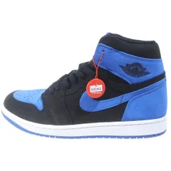 NIKE (ナイキ) Air Jordan 1 Retro High OG Royal Reimagined エアジョーダン1 ロイヤルリイマジンド ハイカットスニーカー US10.5/28.5cm DZ5485-042 ブラック/ブルーのサムネイル