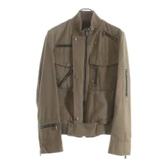 DOLCE & GABBANA (ドルチェアンドガッバーナ) ジップデザイン タクティカルジャケット ジップアップ コットン 白タグ イタリア製 ベージュ VSP08のサムネイル