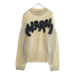 MARNI (マルニ) 22AW シェットランド フロント刺繍 クルーネック長袖ニット ベージュ GCMG0262Q0のサムネイル