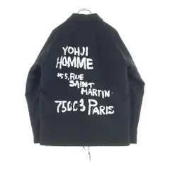 Yohji Yamamoto POUR HOMME (ヨウジヤマモト プールオム) 22AW ×NEW ERA WOOL COACH JACKET ニューエラ ロゴプリント ウール コーチジャケット ブラック HE-Y90-513のサムネイル